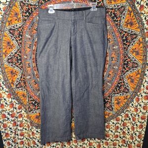 Dockers Brown Twill Straight Leg Flat Front Pants Womens Petite 10P